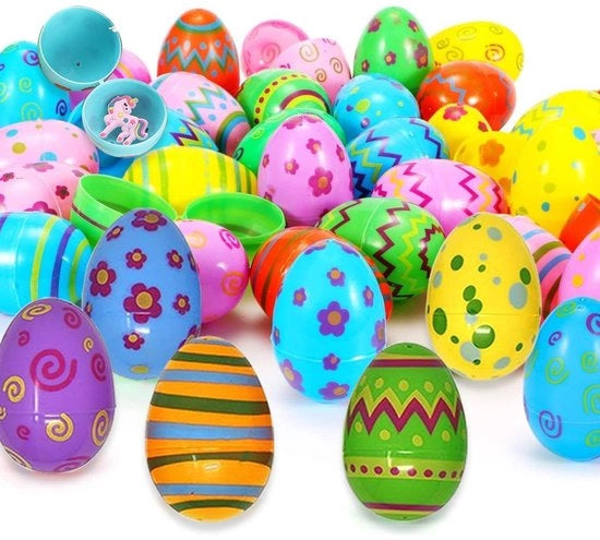 Decorazioni di Pasqua 40 pezzi - Uova di Pasqua trasparenti - Decorazioni di Pasqua all'aperto - Decorazioni di Pasqua per tavola - Decorazioni di Pasqua in legno - Creare un'atmosfera di lenti per Pasqua