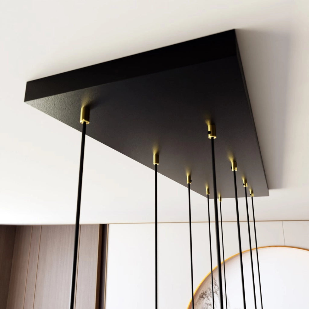 Lampada a sospensione glamour oro Selter Emibig 9xG9