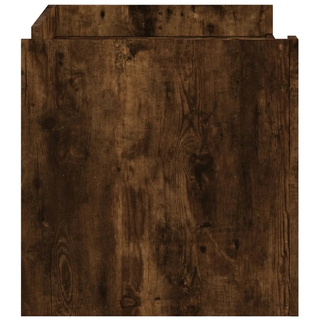 Tavolino salotto | Tavolino da caff¨¨ | Tavolino da Soggiorno Rovere Fumo 100x50x50 cm in Legno Multistrato