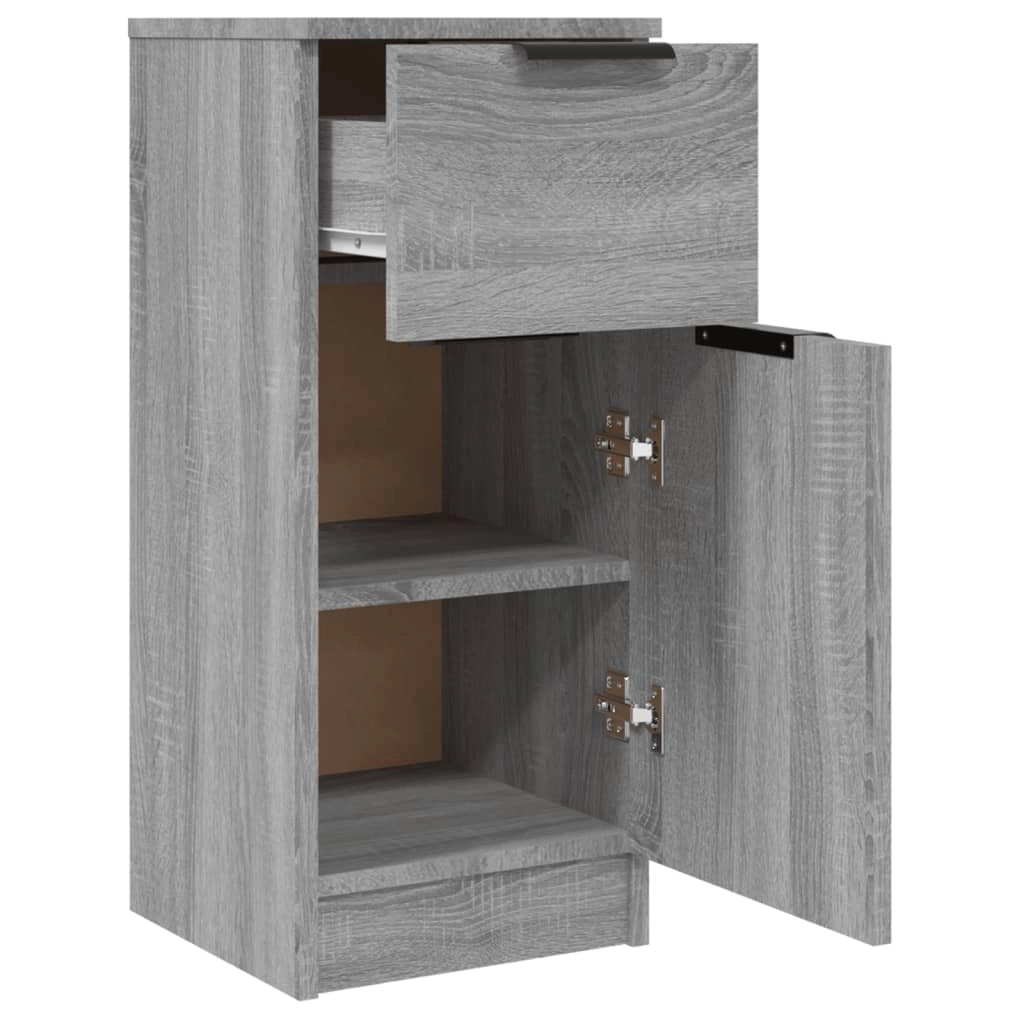 Buffet credenza cassettiera armadio mobile contenitore organizer per cucina soggiorno salotti set di 2 Sonoma 30 x 30 x 70 cm in legno ingegnerizzato grigio 02_0036942