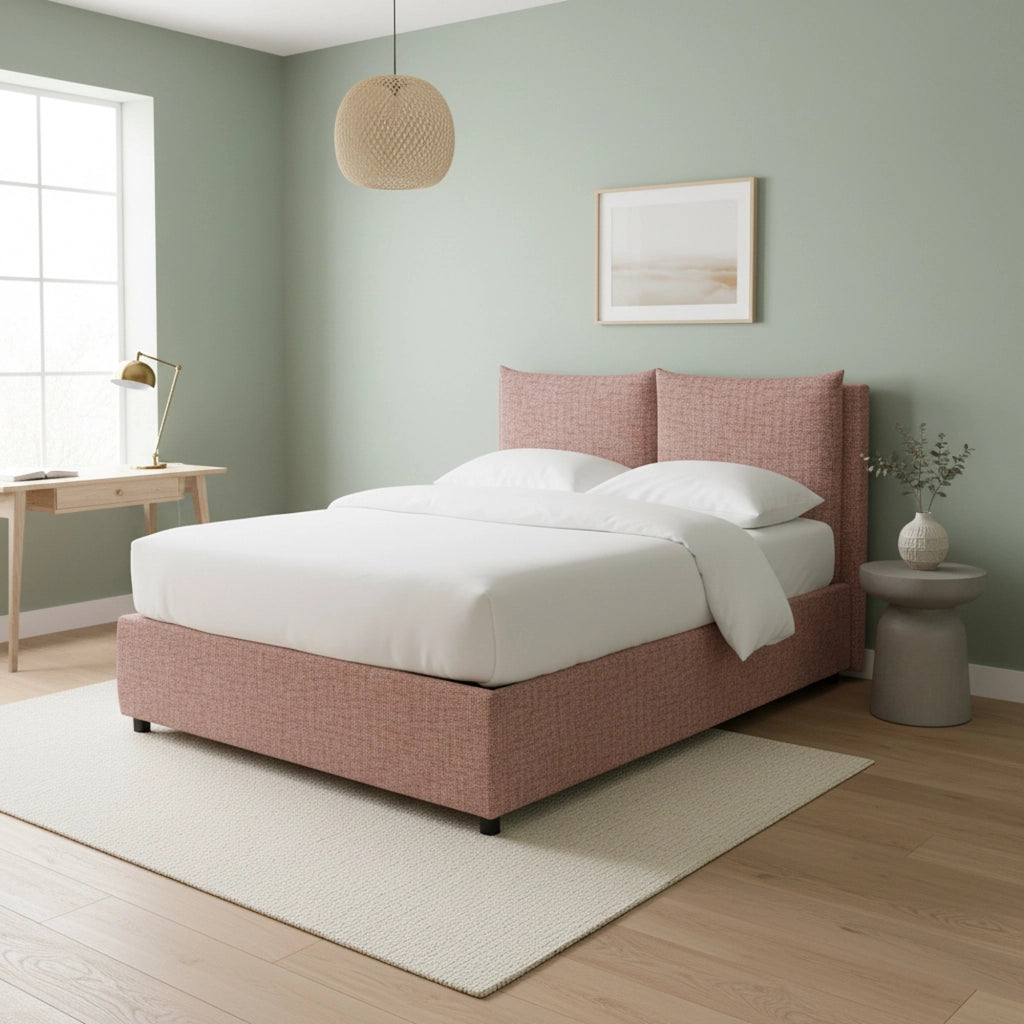 Todmorden, Letto Singolo Sfoderabile Made in Italy, Rosa