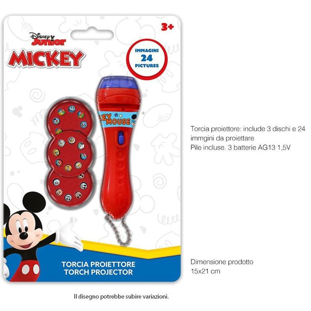 Trade Shop - Torcia Proiettore Topolino Disney 24 Immagini Da Proiettare Gioco Bambini -