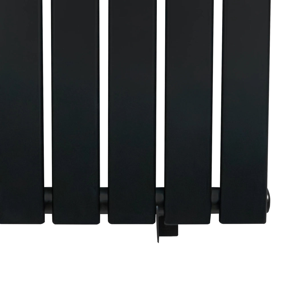 Radiatore Verticale Design Piatto Colonna Singola Nero 1800x280 mm