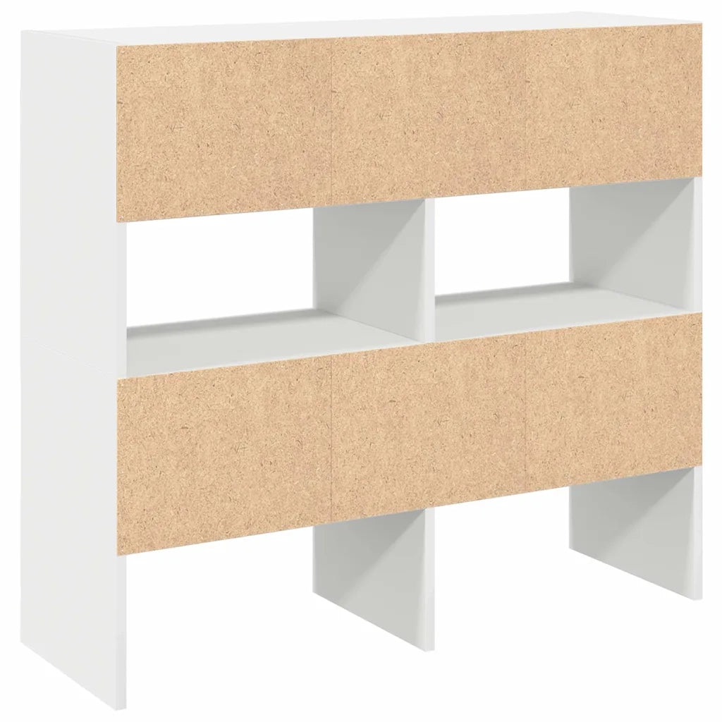 Scarpiere 2 pz Impilabili Bianche 89,5x30x40 cm 858840