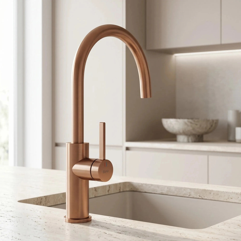 Rubinetto Da Cucina Rea Rivo Brush Copper
