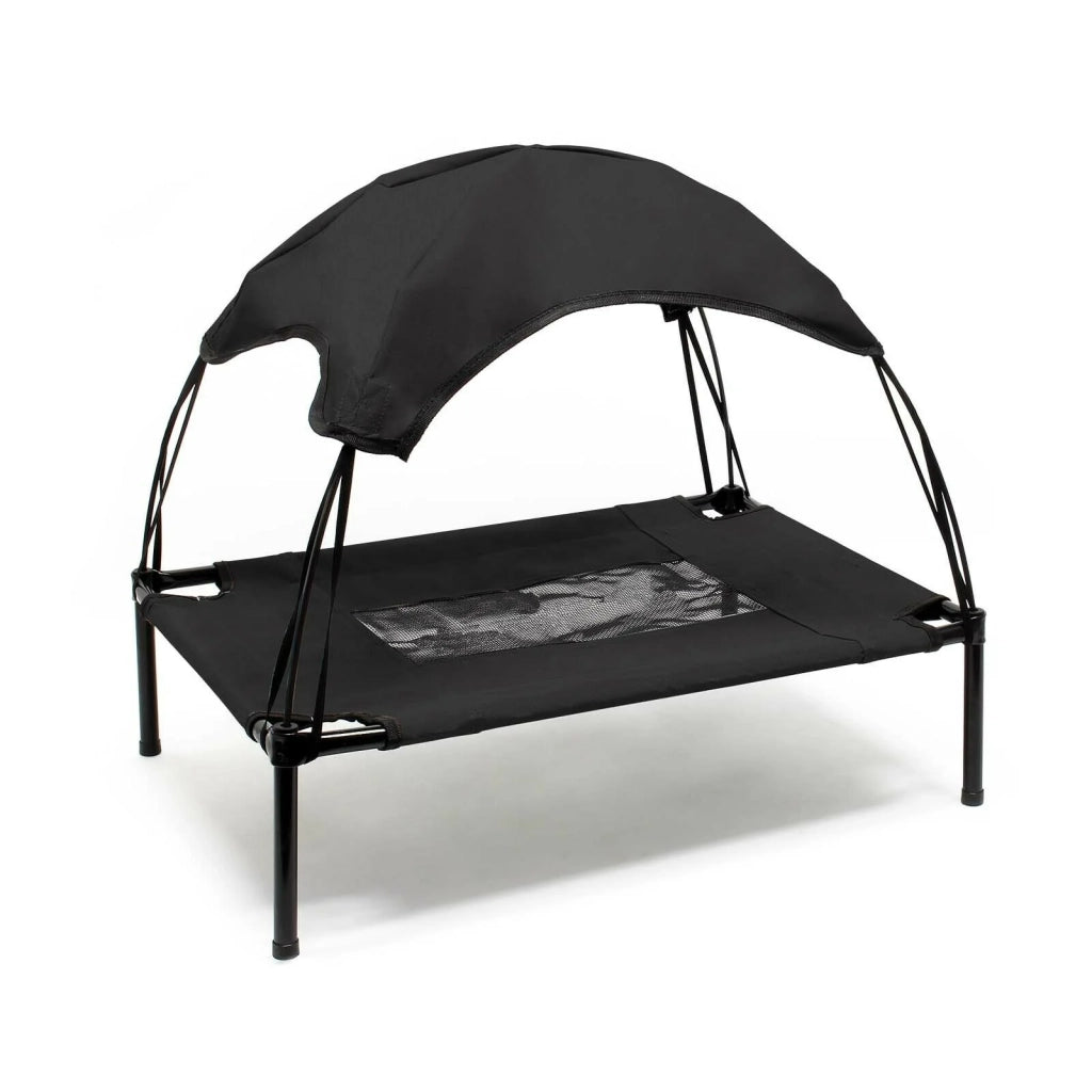 Lettino per cani 122 m 30 kg max letto rialzato protezione solare XL relax nero 16_0000532