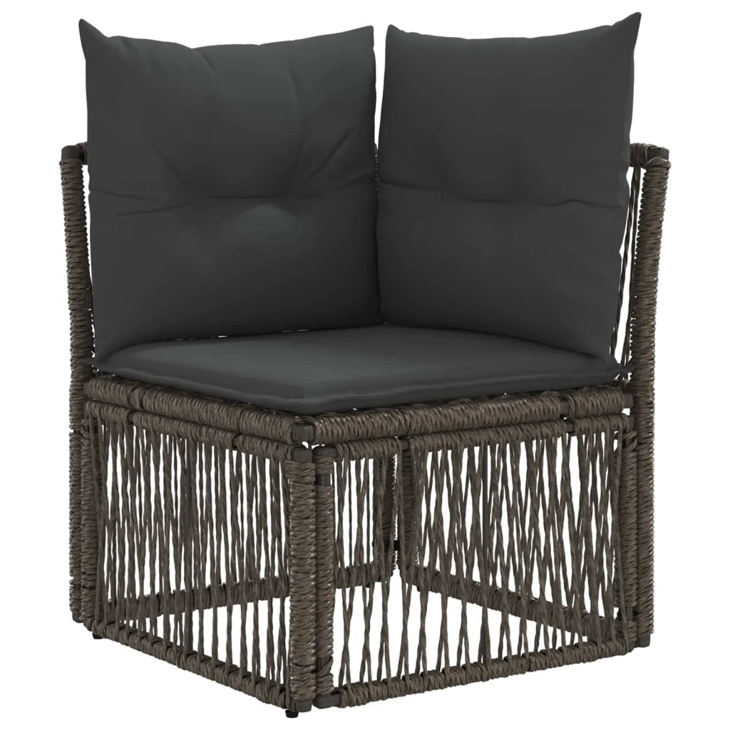 Set Divano da Giardino 5 pz Grigio polyrattan 3434153