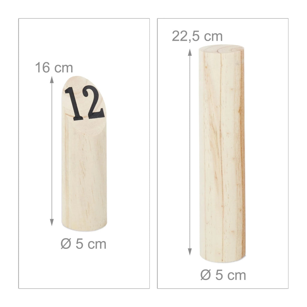 Gioco di lancio in legno da esterno 50 x 20 x 10 cm conviviale strategico giardino parco campeggio in legno di pino naturale 13_0004562