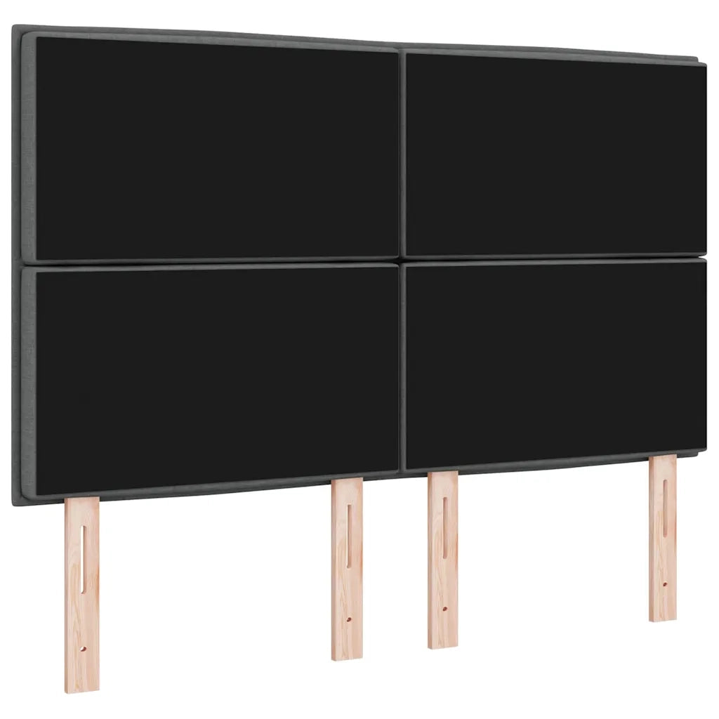 Testiera | Testata Grigio scuro 144 cm Tessuto