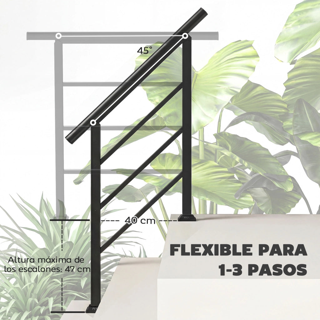 Corrimano per Scale 95 cm con Kit di Installazione ¨C Minimal ¨C Nero