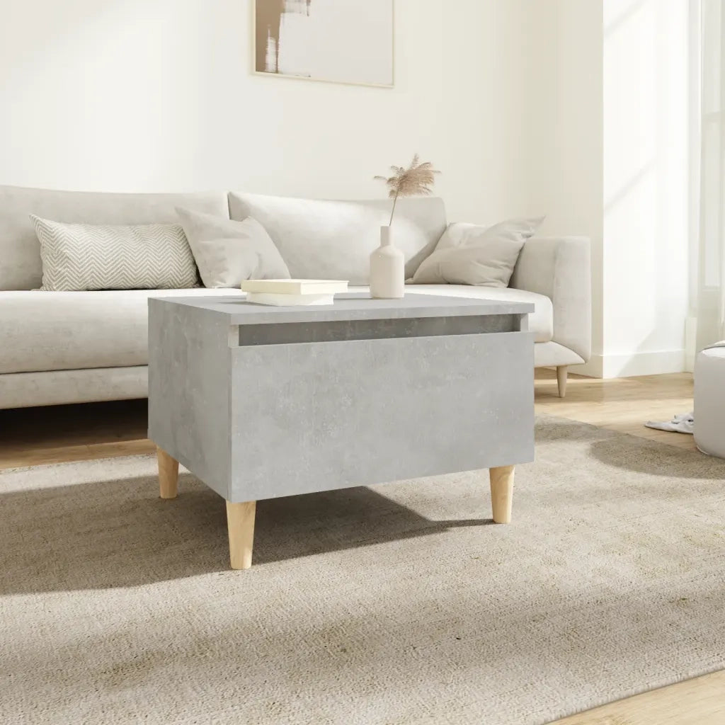 Tavolino-Tavolino da soggiorno-Tavolo Grigio Cemento 50x46x35 cm in Legno Multistrato 964531