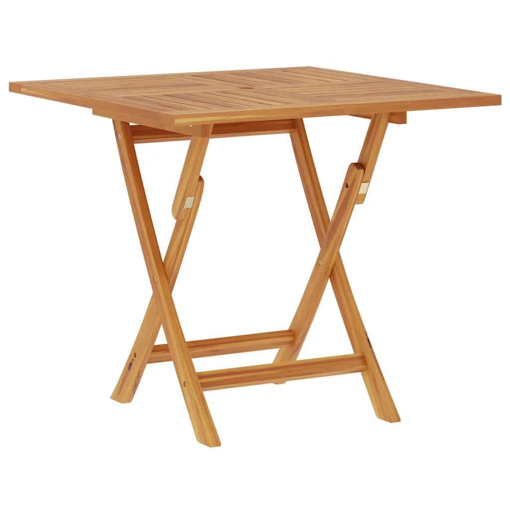 Tavolo da Giardino | Tavolino da esterno Pieghevole 85x85x76cm Legno Massello di Teak