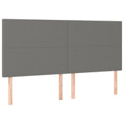 Testiera | Testata Grigio Scuro 180x5x118/128 cm Tessuto