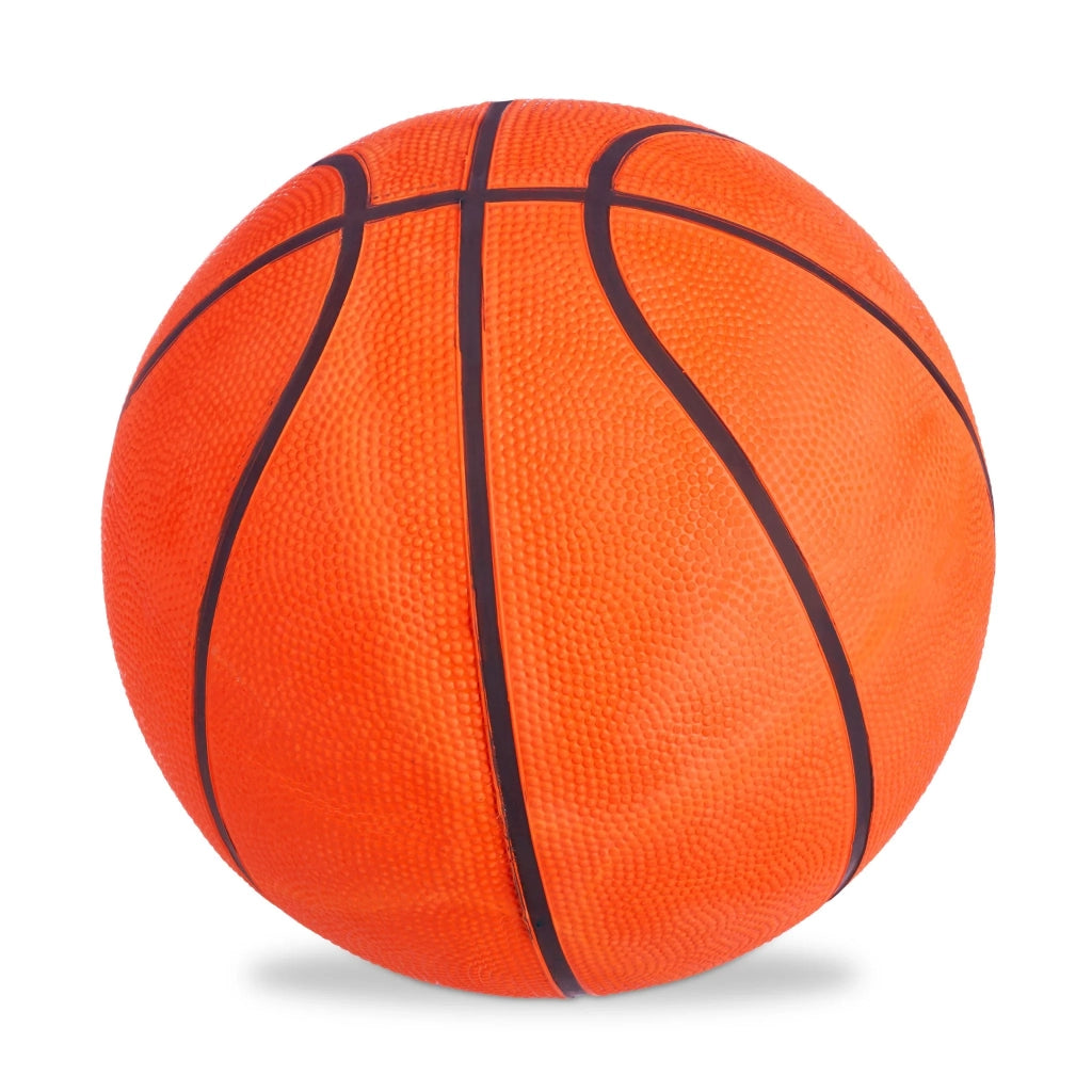 Pallone da basket taglia 7 pratico per interno ed esterno 77 cm in gomma arancione 13_0004257