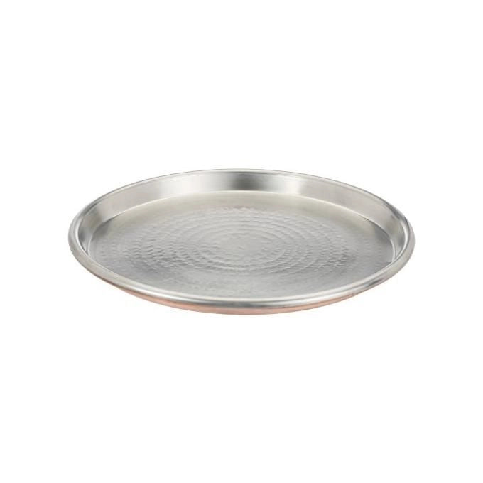 Vigor CM45 Vigor Heavy Teglia da Forno Tonda Rame Stagnato Pesante Bordo 3 cm Diametro 45 cm
