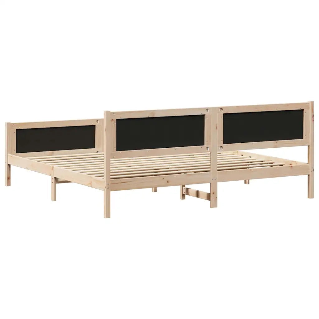 Struttura del letto Grigio scuro 200 x 200 cm Pino massello 3394269