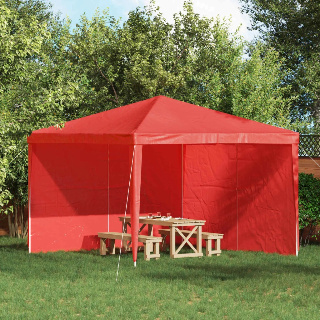 Parete per tenda da festa 2 pz Rosso 300 x 195 cm PE e Acciaio CFW8392179