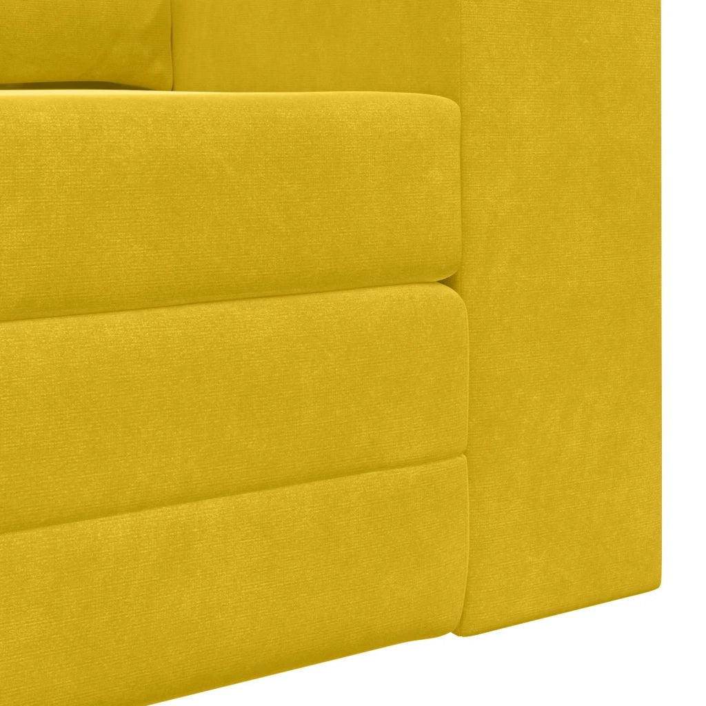 Divano letto | Sof¨¤ letto | Letto singolo Giallo 148 x 71 x 83 cm Velluto