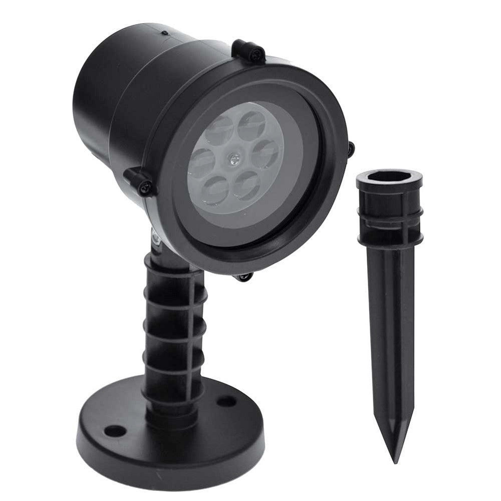 Trade Shop - Proiettore Laser Led Rgb Natale Esterno Giochi Luce Fiocchi Di Neve Multicolore -