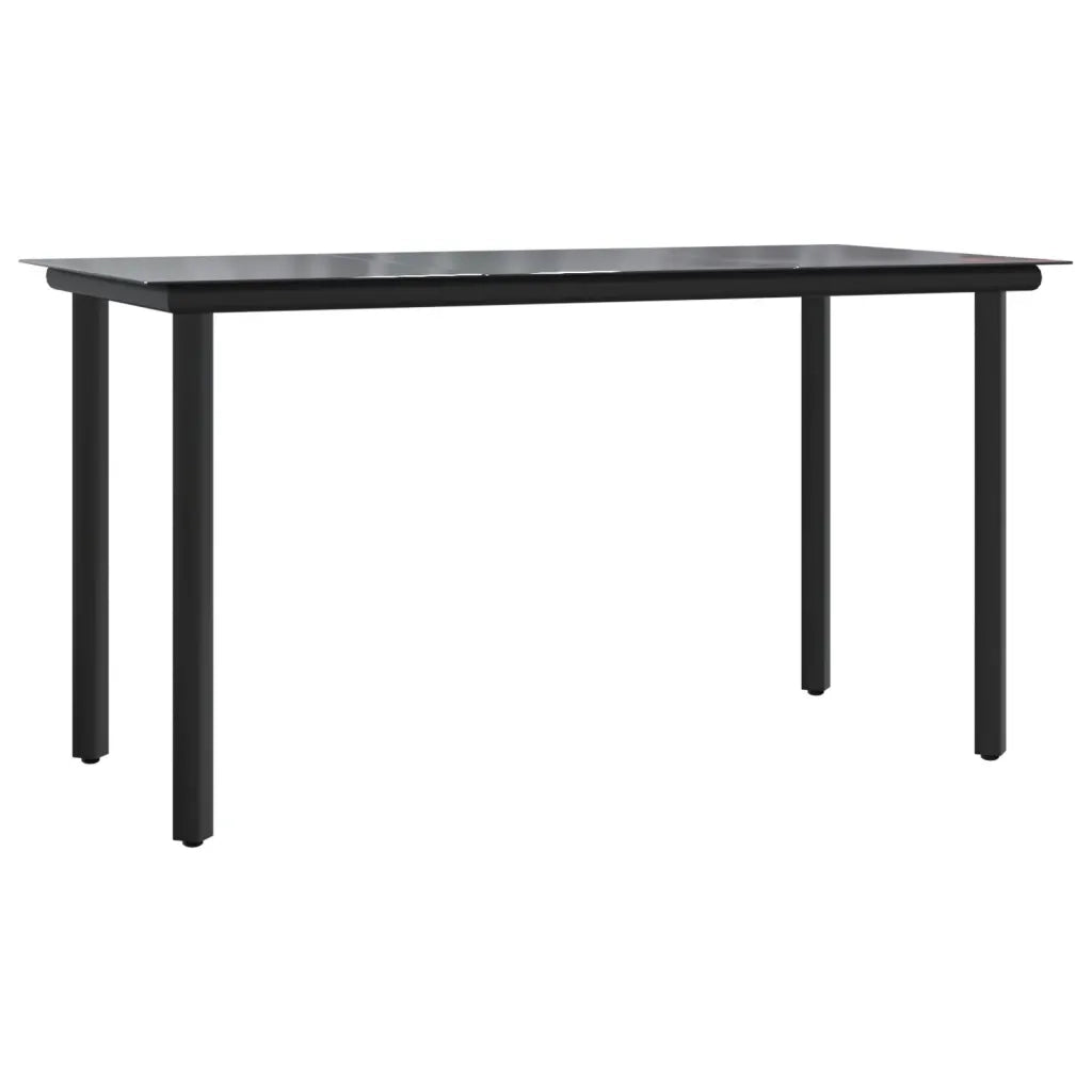 Set da Pranzo da Giardino 9 pz con Cuscini Nero in Polyrattan 3212095