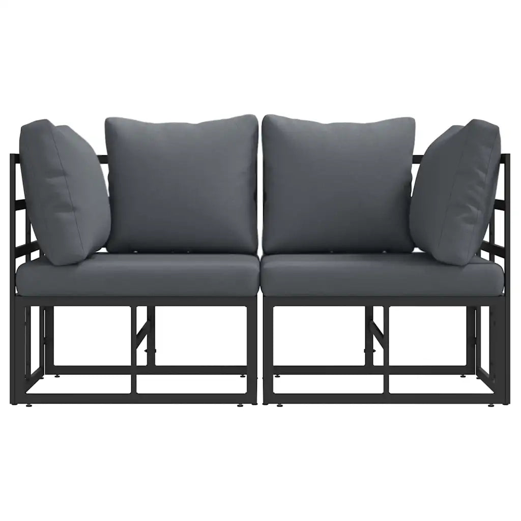 Mobili da Esterno 2 Pezzo Nero e antracite 71,5 x 71,5 x 71 cm 42008023