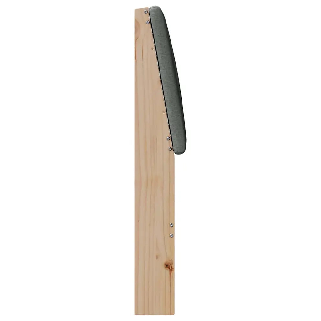 Testiera | Testata imbottita Grigio scuro 120 cm Pino massello