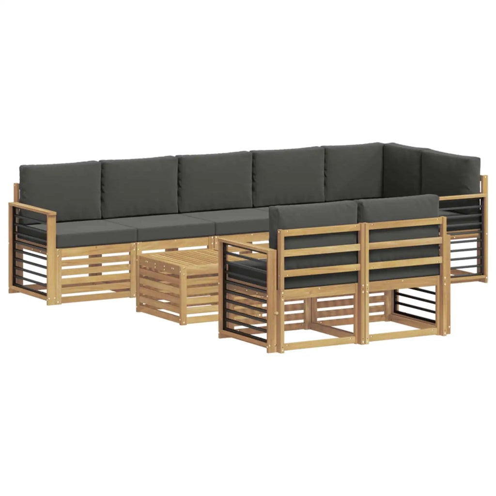 Set di divani da esterno 8 pcs Bianco e Antracite 3392087