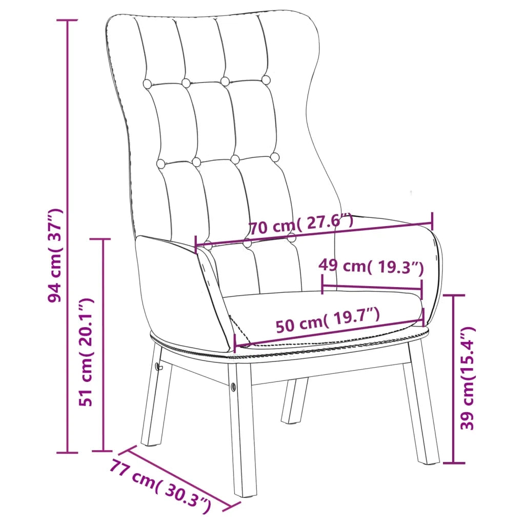 Sedia Relax Grigio Scuro in Tessuto 341269
