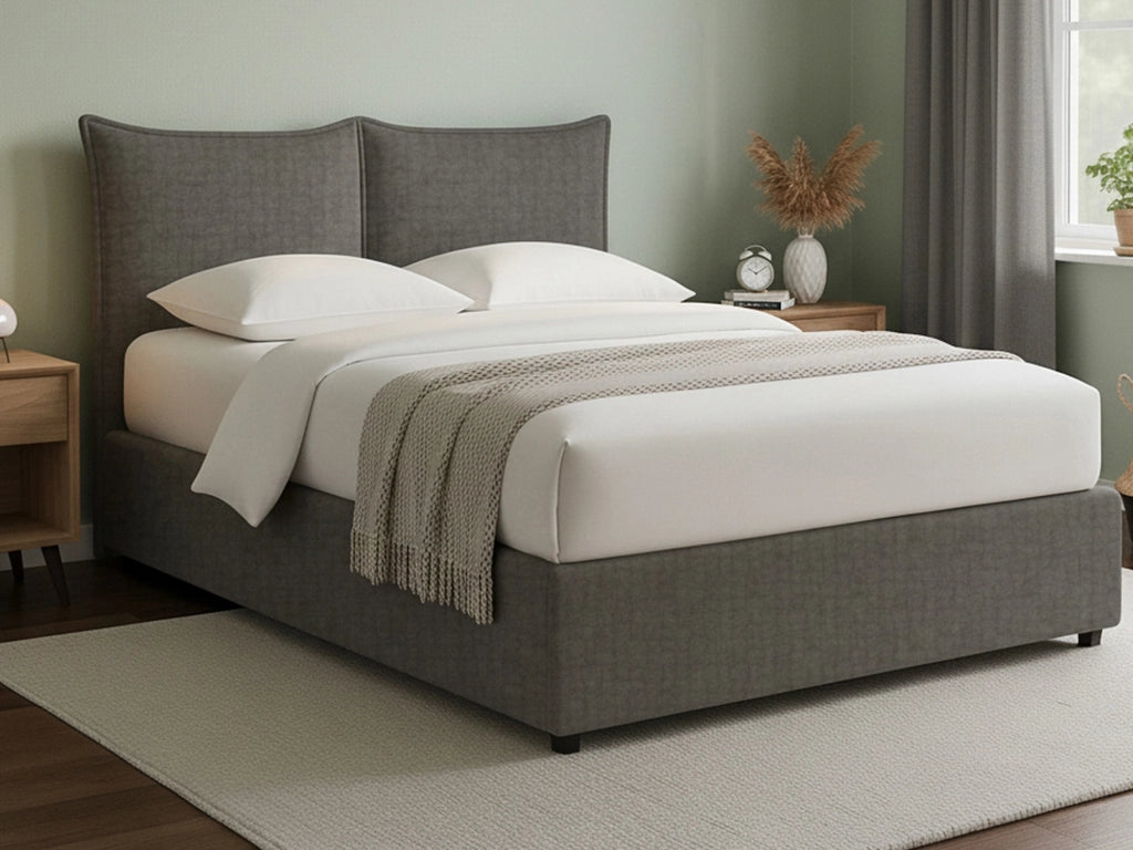 Malton, Letto Piazza e Mezza Sfoderabile Made in Italy, Grigio Tortora