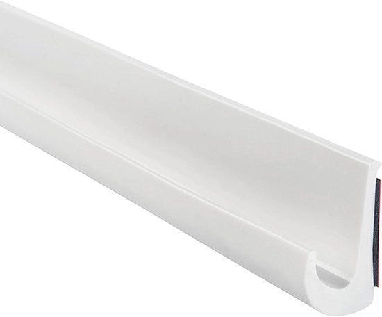 Regolatore di scarico autoportante a forma di J in TPE per tetto, camper, barca, furgone e auto (bianco 5 m)