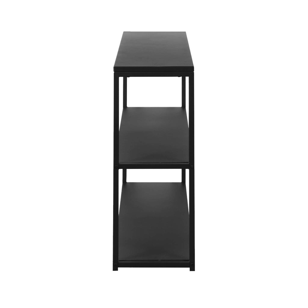 Libreria industriale in metallo nero, 120cm, nero