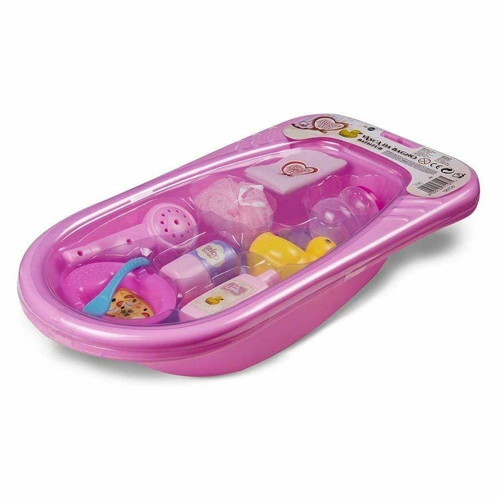 Trade Shop - Playset Amore Mio Vasca Da Bagno Per Bambola Bambolotto Con Accessori Gioco -