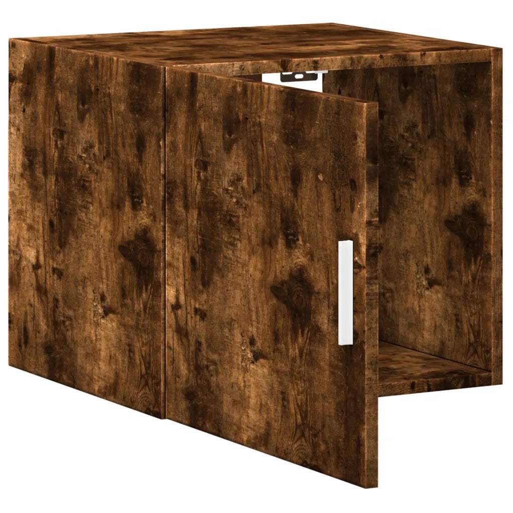 Armadietto a Muro | Mobile a Parete Rovere Fumo 45x42,5x40 cm in Legno Multistrato