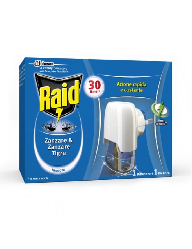 RAID DIFFUSORE LIQUIDO ANTIZANZARE Base + 1 ricarica - JOHNSON