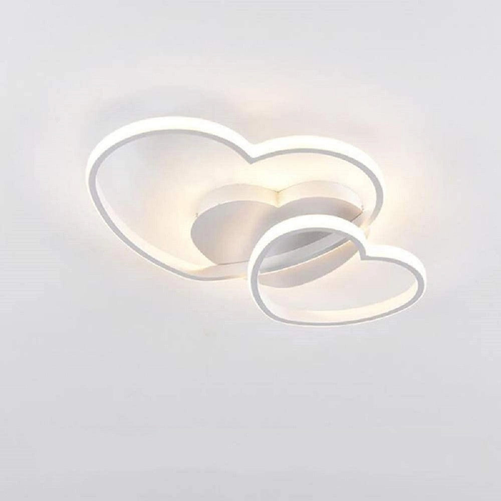 Trade Shop - Plafoniera Doppio Cuore Led Moderno Rifinitura 31w Luce 6500k 3000k 4000k Pn-05b -