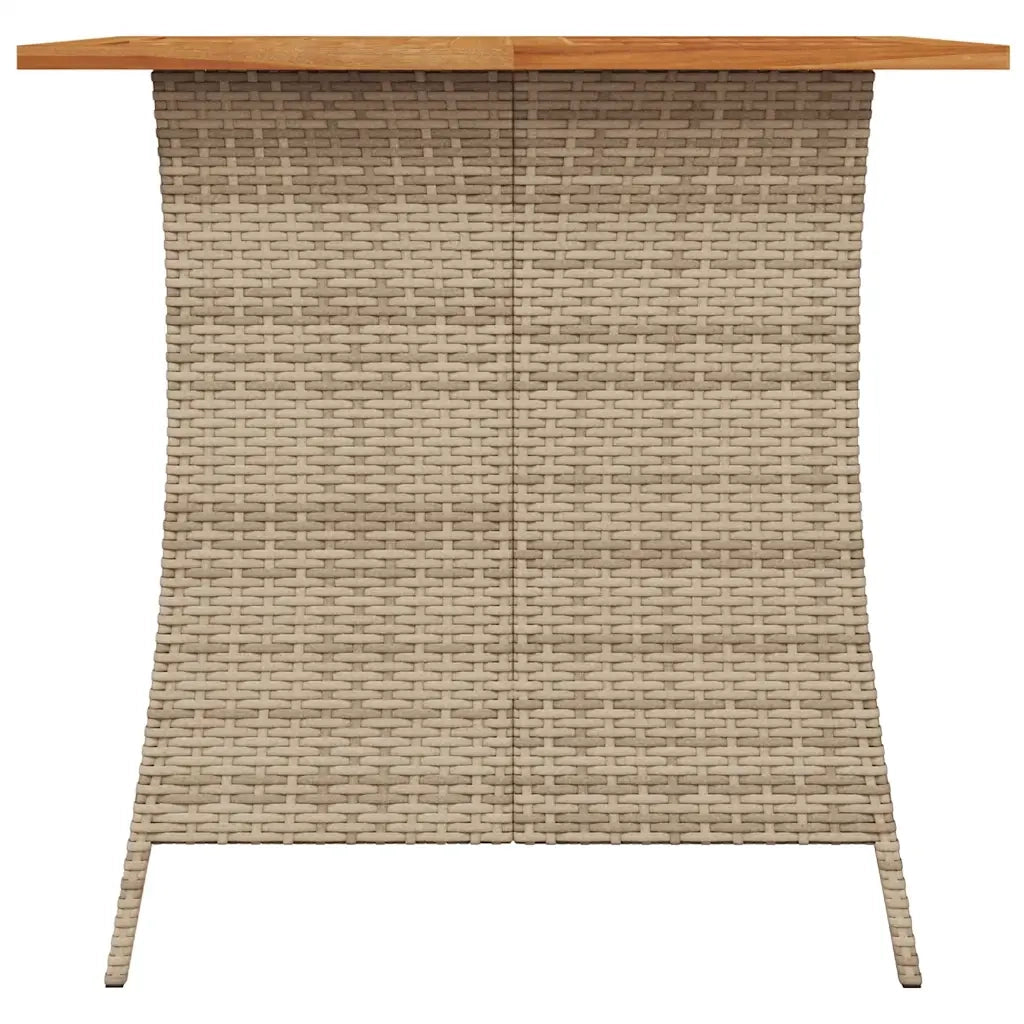 Set da Pranzo da Giardino 5 pz con Cuscini Beige in Polyrattan 365422