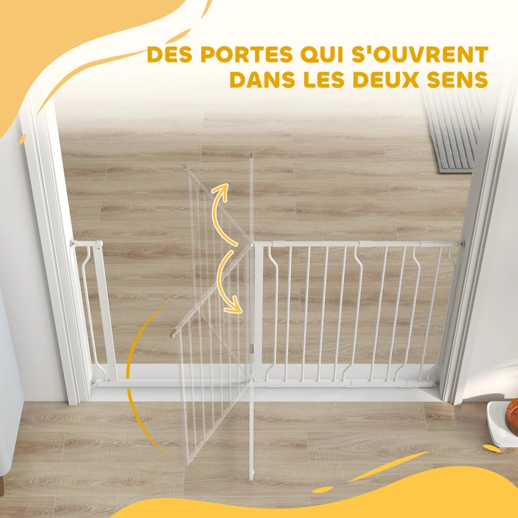 Barriera per cani estensibile ¨C Minimal ¨C Bianco 75-145x76 cm