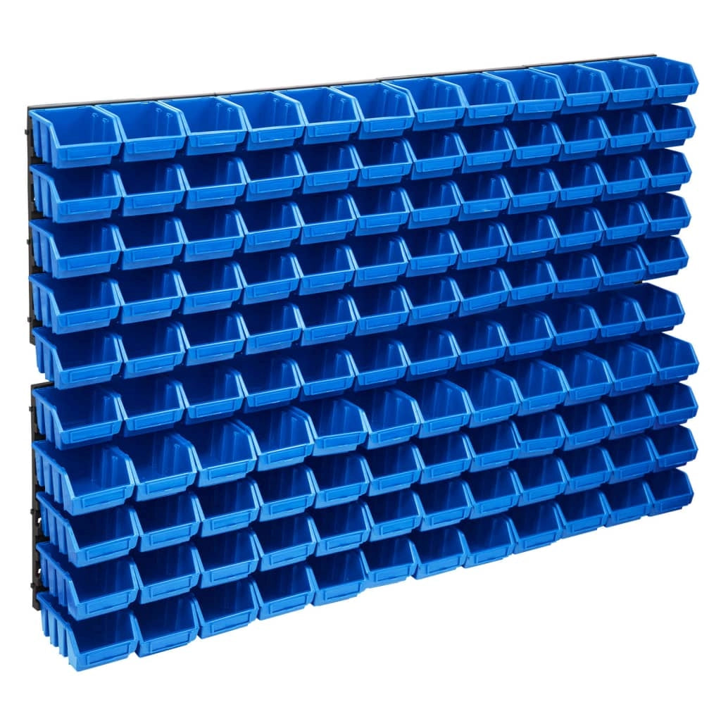 Kit contenitore portaoggetti e pannello da parete blu e nero da 128 pezzi 02_0003844