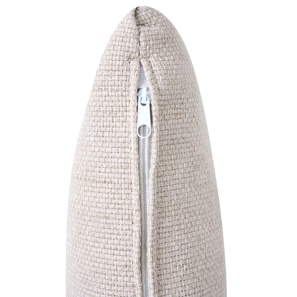 Divano 2 posti in tessuto intrecciato Schienale imbottito Beige chiaro stile moderno e minimalista