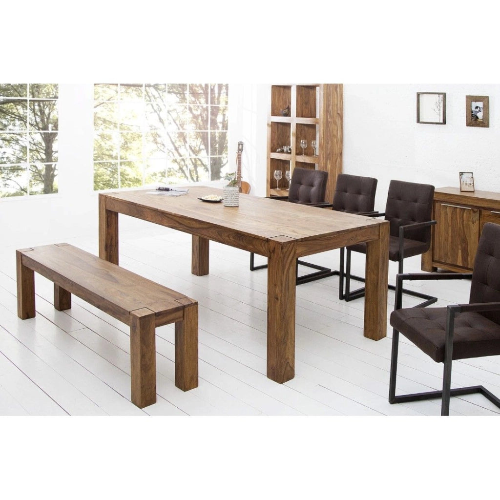 Tavolo da pranzo ORBO 200 cm – Tavolo in legno massiccio di Sheesham verniciato