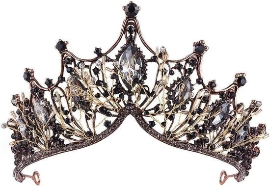 Corona di Cristallo per Principessa di Festa di Matrimonio - Festa di Compleanno di Gala di Festa di Fidanzamento - Unico Modello Metallo Diamante Acquatico.
