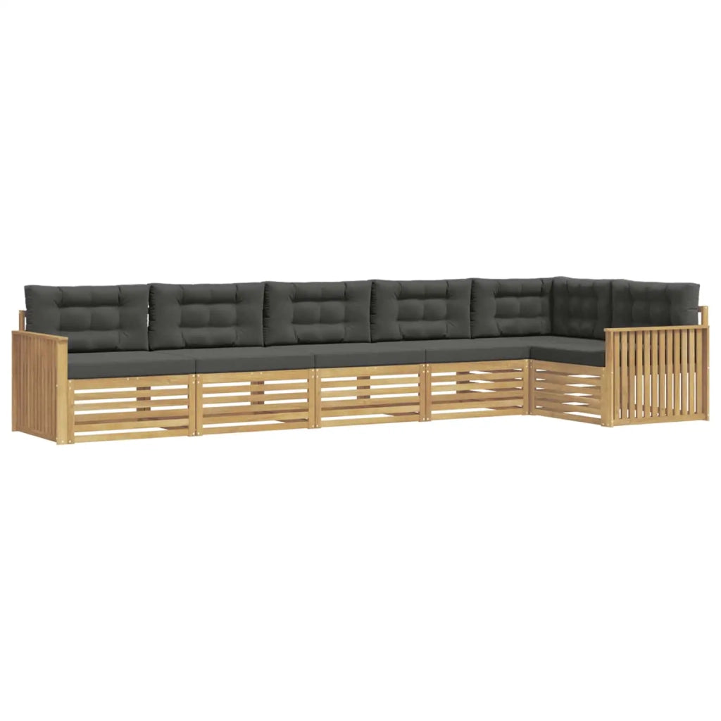Set di divani da esterno 6 pcs Bianco e Antracite 3390562