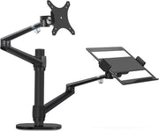 Monitor Bureausteun Verstelbaar con Porta Laptop per Schermi da 17"-32