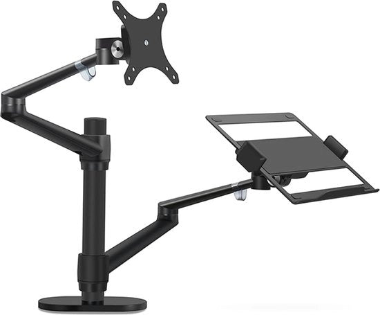 Monitor Bureausteun Verstelbaar con Porta Laptop per Schermi da 17"-32