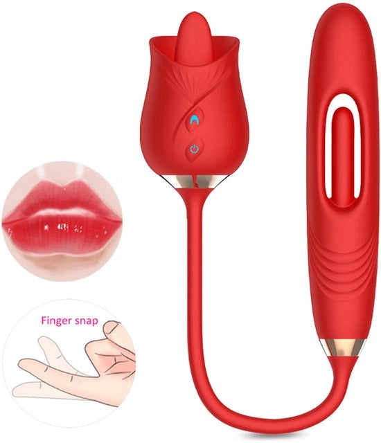Vibratore a Stantuffo per Donna - Masturbatore per Adulto con Uovo Vibrante - R colore