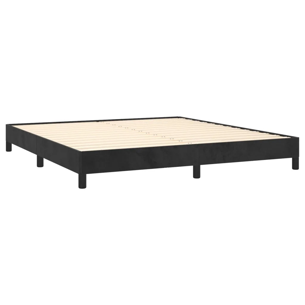 Giroletto senza Materasso Nero 160x200 cm in Velluto 346984