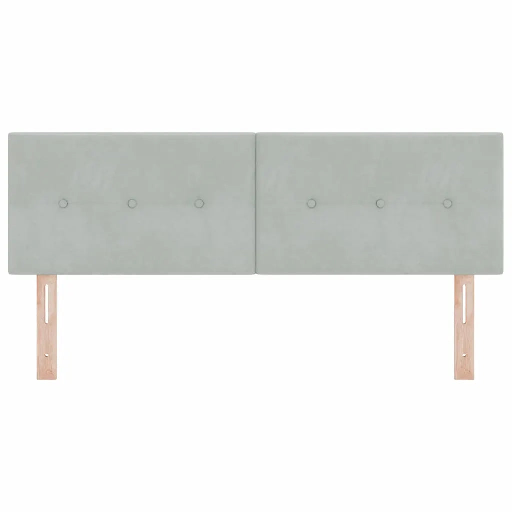 Testiera | Testata LED con strisce LED Grigio chiaro 144 cm Velluto
