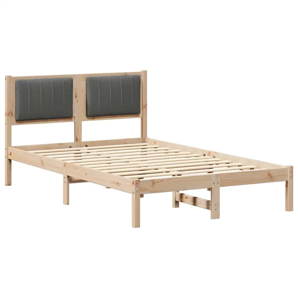 Letto con Testiera Rivestita Grigio scuro 120 x 200 cm 878260