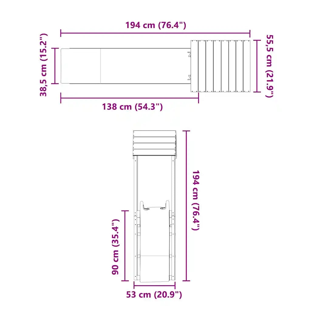 Set da Gioco da Esterno in Legno Massello di Douglas 3155853