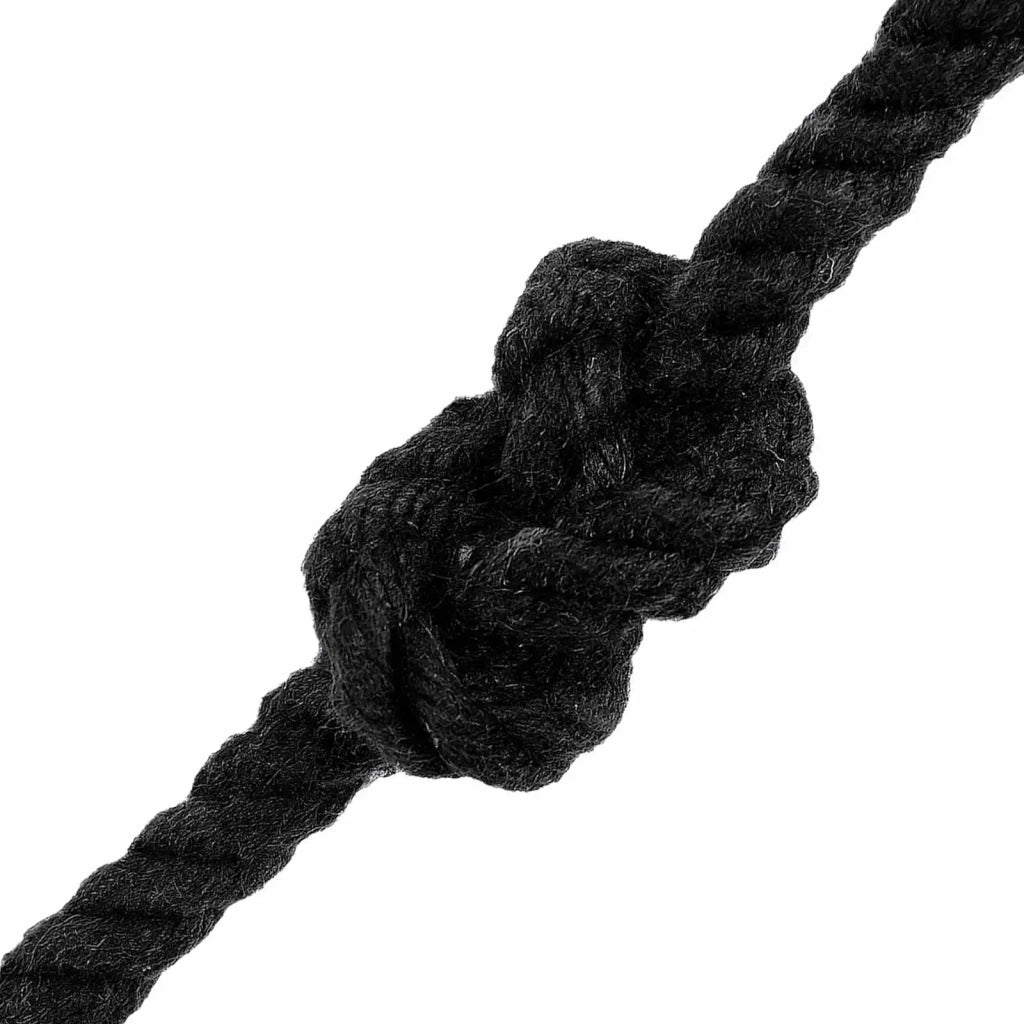 Corda | Fune Nero 0,6 x 0,6 x 5000 cm Cotone